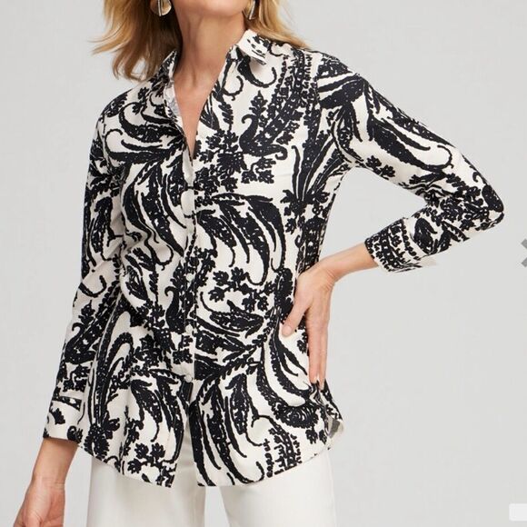 Chico’s SZ 0.5 No Iron Shirt - Picture 1 of 11